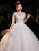 Simple Wedding Dress Eric White Ball Gown Jewel Neck Half Sleeves Applique Long Bridal Dresses