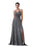 Halter Prom Dress with High Slit Sleeveless Pleated Glitter V-neck Party Dress with Pocket - Prom Dresses