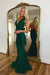 Halter Sleeveless Backless Mermaid Long Prom Dress With Bowknot