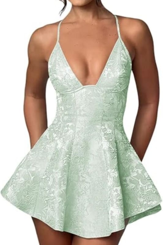 Satin Short Homecoming Dresses-Bridelily