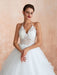 Wedding Dress 2021 Ball Gown Halter Sleeveless Floor Length Lace Tulle Bridal Gowns With Train