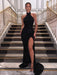 Sheath/Column Sequins Halter Sleeveless Sequin Sweep/Brush Train Dresses - Prom Dresses