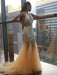 Trumpet/Mermaid Halter Sleeveless Tulle Sequin Court Train Dresses - Prom Dresses