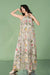 Halter Summer Holiday Casual Wear Maxi Dress with Flowers Print - Dresses