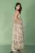 Halter Summer Holiday Casual Wear Maxi Dress with Flowers Print - Dresses