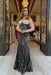 Heavy Sweetheart Mermaid Prom Dress Long Sleeves Strapless with Beadings