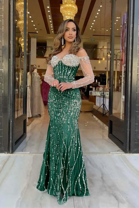 knee length dresses for ladies Mermaid Burgundy Sequins Long Prom Dress with Sweep Train – jkprom