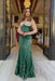 Heavy Sweetheart Mermaid Prom Dress Long Sleeves Strapless with Beadings