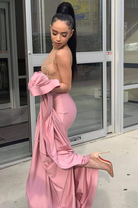 HIgh Collar Pretty Sleeveless Open Back Mermaid Dresses - Prom Dresses