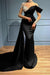 High Neck Mermaid Long Sleeves Appliques Evening Dress Long with Ruffles
