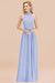 Bridelily Gorgeous High-Neck Halter Backless Bridesmaid Dress Dusty Rose Chiffon Maid of Honor Dress