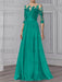 Jade illusion lace bodice chiffon mother of the bride a-line dress