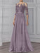 Wisteria illusion lace bodice chiffon mother of the bride a-line dress
