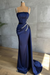 Ink Blue glitter evening dresses floor-length Prom Dress - Prom Dresses