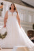 Ivory Aline Wedding Dress Tulle Plus Size Bridal Dress with Lace Appliques - Wedding Dresses