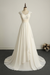 Ivory Appliques V-Neck Lace-Up Chiffon Wedding Dresses - wedding dresses