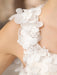Ivory Backless Lace Applique Tulle Sequins Wedding Dress  misshow