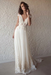 Ivory Cap Sleeve V Neck Beach Boho Appliques Wedding Dress - Wedding Dresses