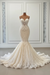 Ivory Charming Sleeveless Spaghetti Straps Mermaid Wedding Dress with Ruffles - wedding dress