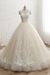 Ivory Lace-Up Tulle Ball Gown Wedding Dresses - wedding dresses