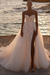 Ivory Strapless Aline Bridal Dress Lace Appliques Beach Wedding Dress with Front Split