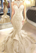 Ivory Mermaid Beads Prom Dresses Appliques Evening Dresses