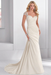 Ivory Simple Wedding Dress Lycra Spandex Sweetheart Neck Short Sleeves Beaded Mermaid Bridal Dresses