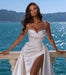 Ivory Mermaid Prom Gown with Spaghetti Straps