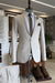 Harry Off White Peaked Lapel Two Pieces Simple Prom Suits
