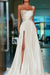 Ivory Pleated A-Line One Shoulder Prom Dress Gown with Front Split - Prom Dresses