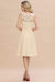 Ivory Ruffle Chiffon Short Bridesmaid Dress Sleeveless V-Neck Aline Knee Length Homecoming Dress - Prom Dresses