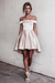 Ivory Sexy Off the Shoulder Prom Simple Short Homecoming Dress - Prom Dresses