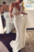 Ivory Sexy Spaghetti Straps Mermaid Long Beach Wedding Dress with Lace - Wedding Dresses