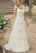 Ivory Simple Wedding Dress A Line V Neck Sleeveless Sash Floor Length Bridal Gowns With Train