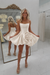 Ivory Strapless Satin Bubble Homecoming Dress Short with 3D Rose Flower