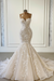 Champagne Sweetheart Strapless Long Mermaid Wedding Dress - wedding dress