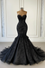 Black Sweetheart Strapless Long Mermaid Wedding Dress - wedding dress