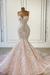 Pink Sweetheart Strapless Long Mermaid Wedding Dress - wedding dress