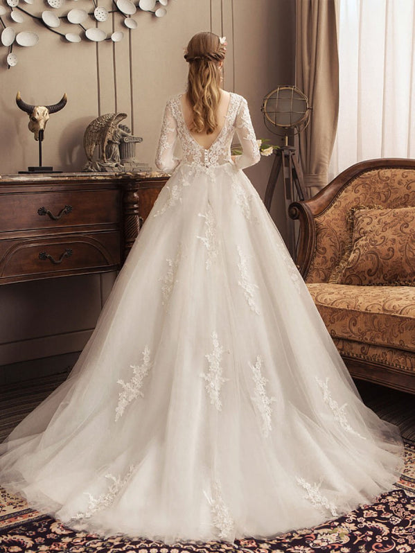Princess Wedding Dress With Soft Flowing Train