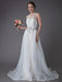 Ivory Wedding Jumpsuits Halter V Neck Rhinestones Backless Culottes Bridal Dress