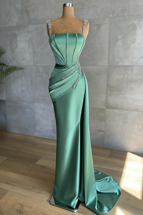Jade glitter evening dresses floor-length Prom Dress - Prom Dresses