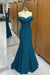 Black Off-the-shoulder Sweetheart Sleeveless Long Mermaid Prom Dress - Prom Dresses