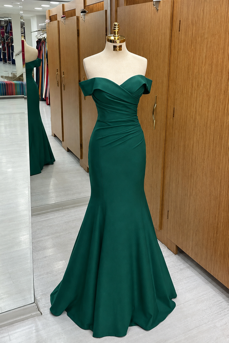 Jade Off-the-shoulder Sweetheart Sleeveless Long Mermaid Prom Dress - Prom Dresses