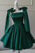 Jade Sexy Satin Aline Homecoming Dress Short Prom Dress with Straps