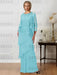 Floor-Length A-Line Mother of the Bride Dresses with Jewel Neck