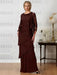 Floor-Length A-Line Mother of the Bride Dresses with Jewel Neck
