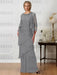 Floor-Length A-Line Mother of the Bride Dresses with Jewel Neck