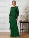 Floor-Length A-Line Mother of the Bride Dresses with Jewel Neck