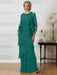 Floor-Length A-Line Mother of the Bride Dresses with Jewel Neck