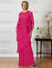Floor-Length A-Line Mother of the Bride Dresses with Jewel Neck